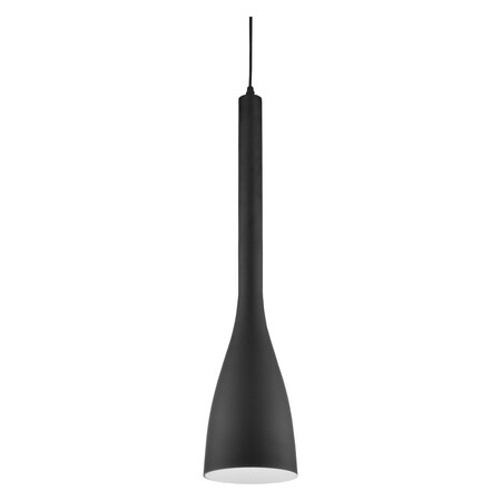 Dainolite 1 Light Pendant, Matte Black Finish, 487013 582-1P-BK